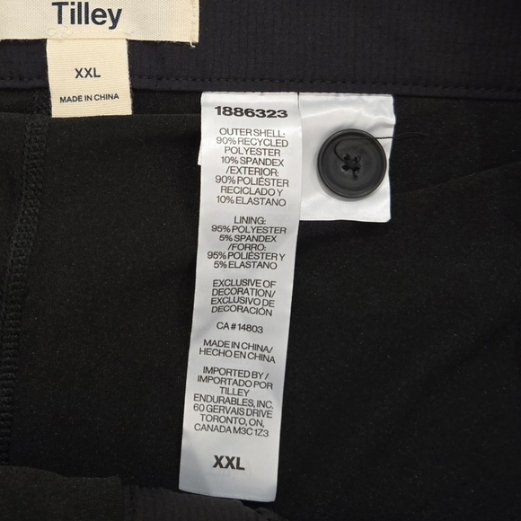 Tilley Ladies Black Trek Skort With Stretch Ripstop Material Size XXL - Picture 8 of 15